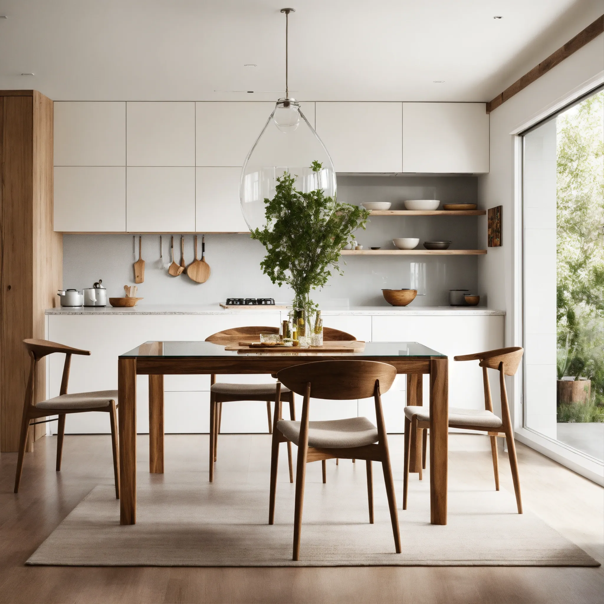 Homeoffice mit Schreibtisch aus Holz