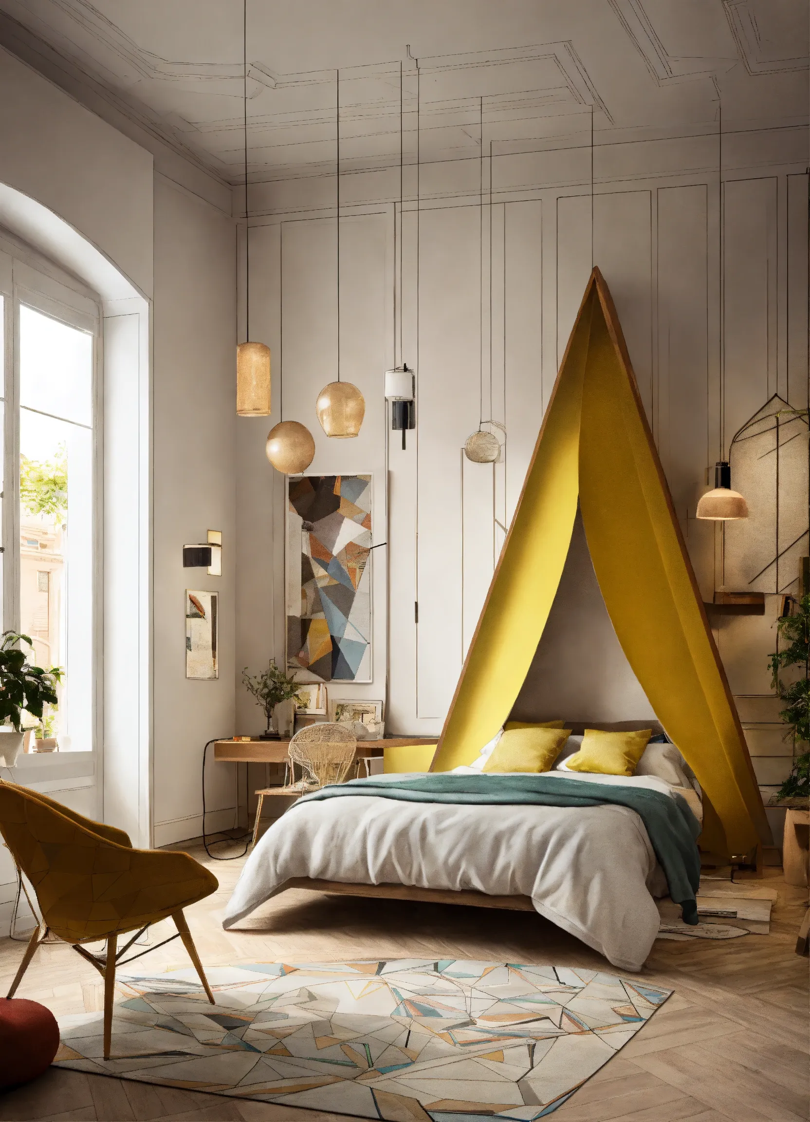 Bettgestell aus Walnussholz